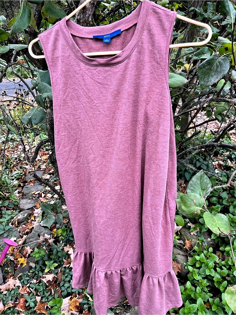 APT.9 Women's Ruffle Hem Dress in Pink Size Medium